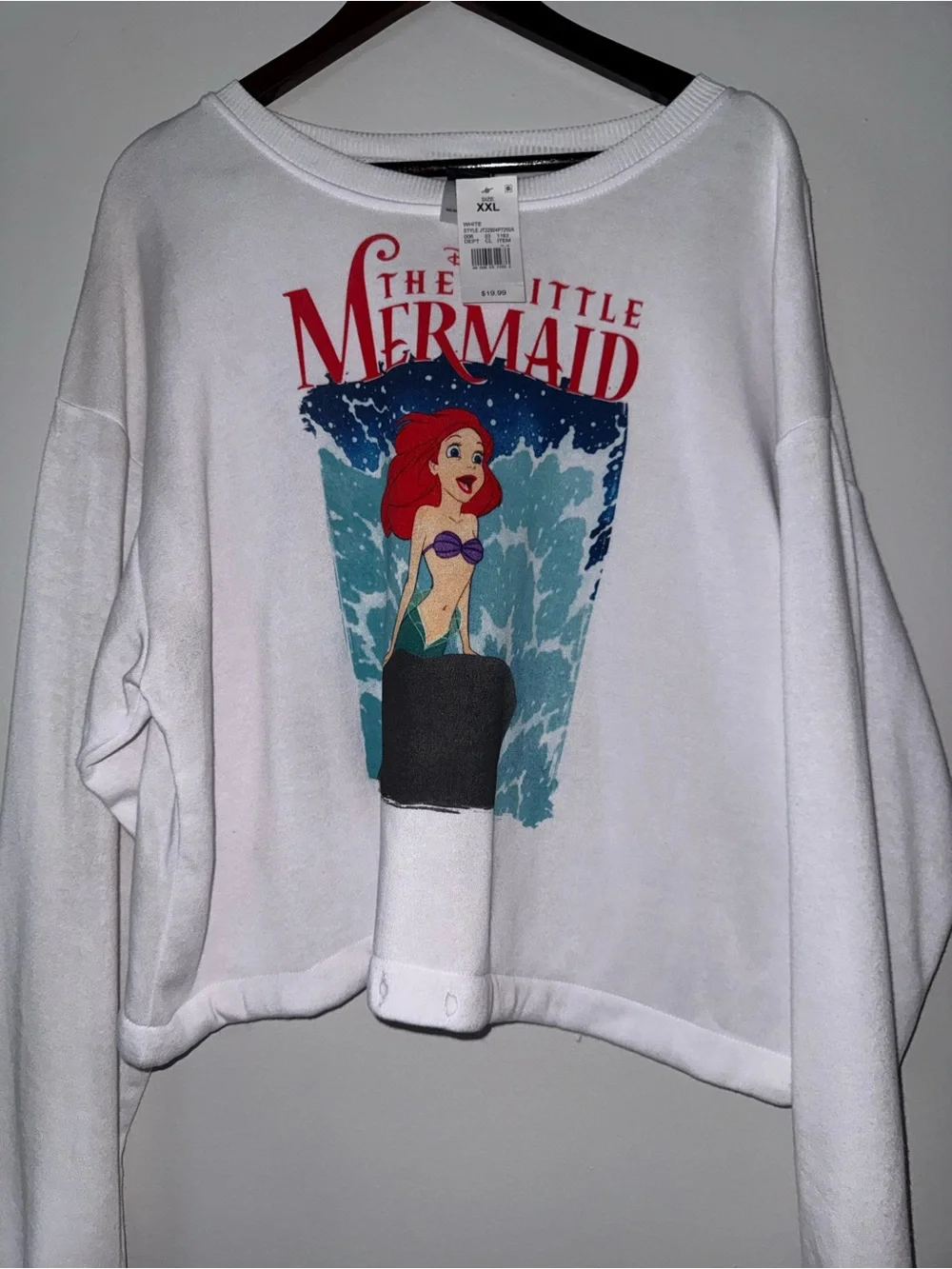 Disney White The Little Mermaid Ariel Graphic Sweatshirt